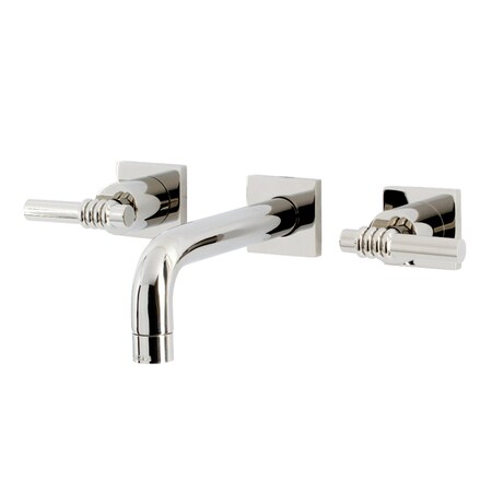Kingston Brass KS6126ML Two-Handle Wall Mount Bathroom Faucet, Polished Nickel KS6126ML